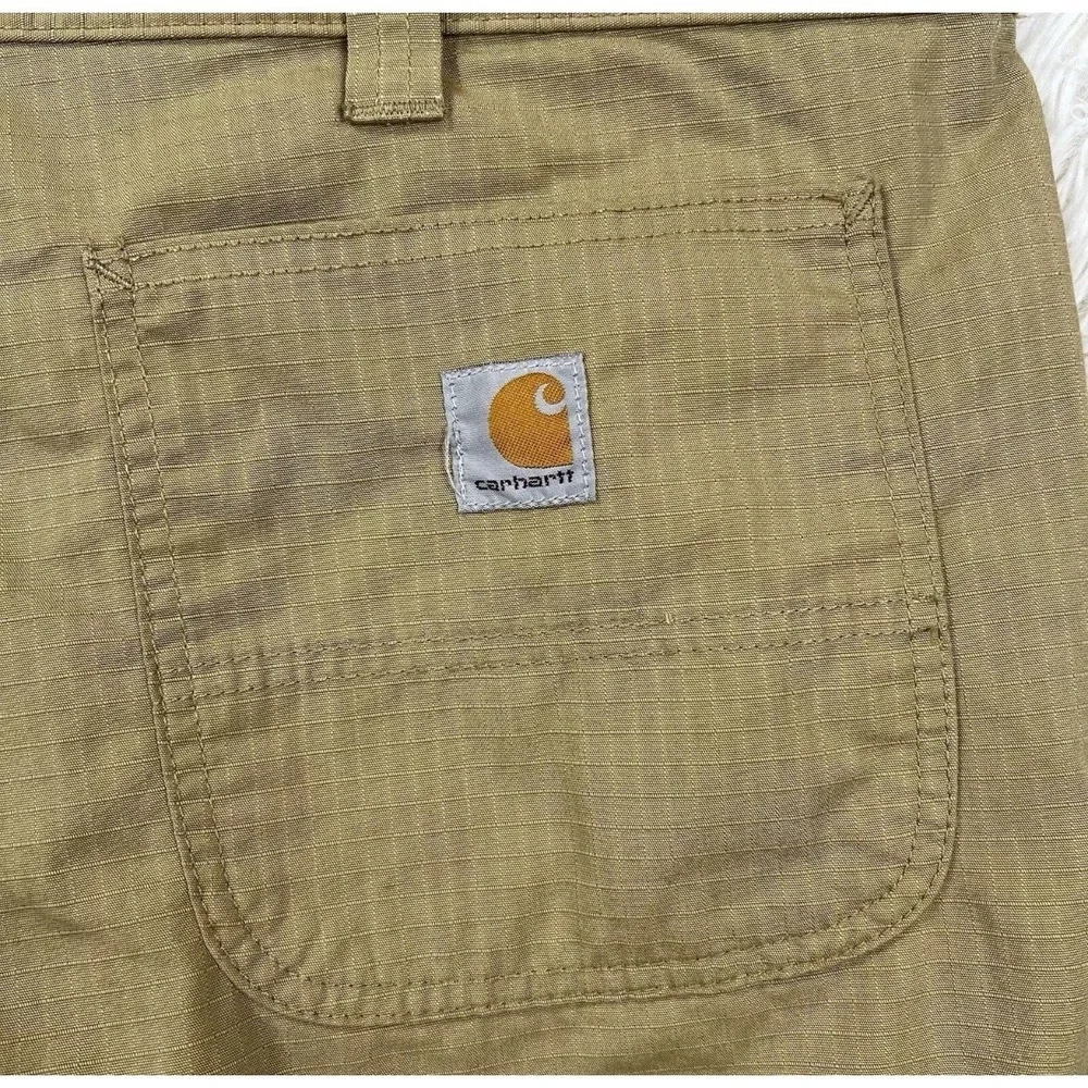 Carhartt Shorts Khaki Relaxed Fit Ripstop Cargo Work Force Mens Size 44 BS3543 - Picture 11 of 11